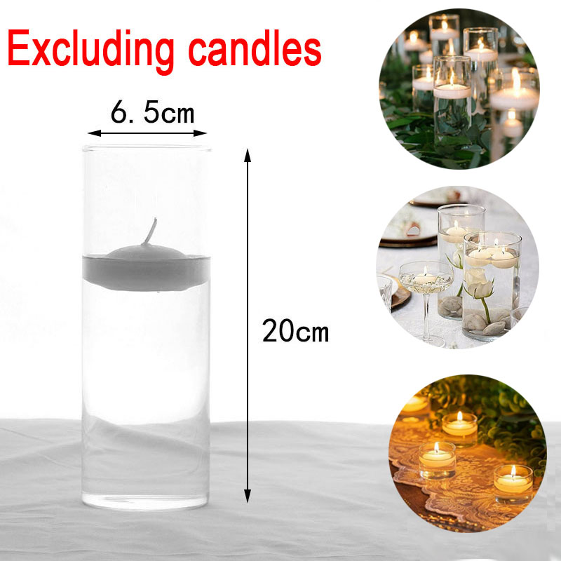 Candle Glass Supplies - 1 ชิ้นล้างกระบอกเชิงเทียนแก้วลอยเทียนรอบแจกันงานแต่งงานห้องนั่งเล่นตกแต่ง Party LZT002