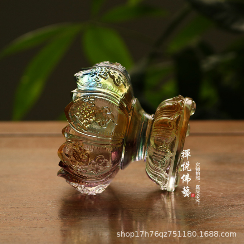 เชิงเทียนแก้วรูปดอกบัวแปดมงคล  - Candle Glass Supplies บทวิจารณ์และราคา