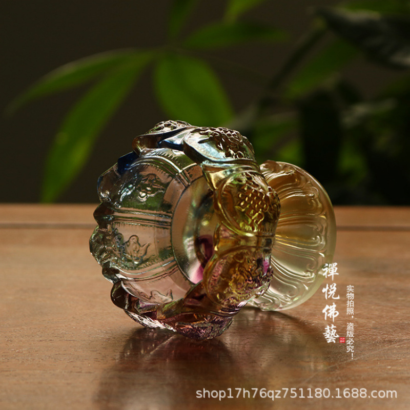 เชิงเทียนแก้วรูปดอกบัวแปดมงคล  - Candle Glass Supplies บทวิจารณ์และราคา