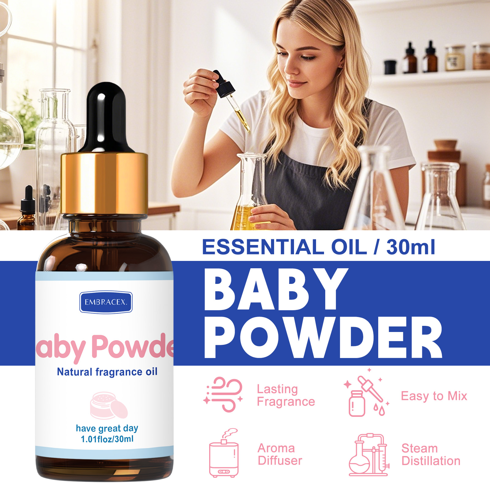 น้ำมันหอมระเหยเบบี้พาวเดอร์ 30 - Candle Supplies Essential Oils บทวิจารณ์และราคา