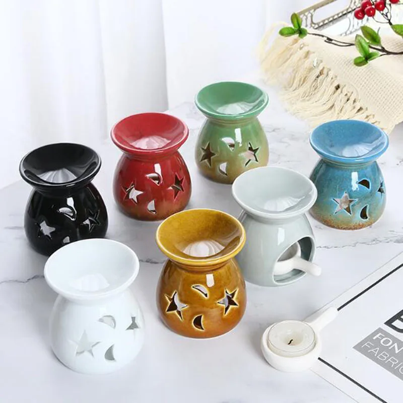 เตาเผาเซรามิกทรงดาวพระจันทร์กล - Candle Supplies Essential Oils บทวิจารณ์และราคา