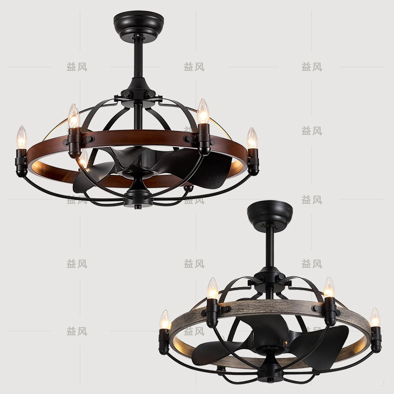 โคมไฟพัดลมเพดานสีดำสไตล์อเมริก - Candle Glass Supplies บทวิจารณ์และราคา