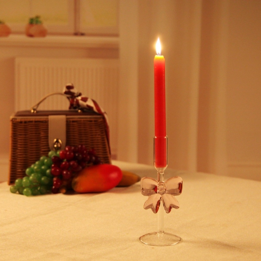 เชิงเทียนแก้วใสทรงสูง อุปกรณ์จ - Candle Glass Supplies บทวิจารณ์และราคา